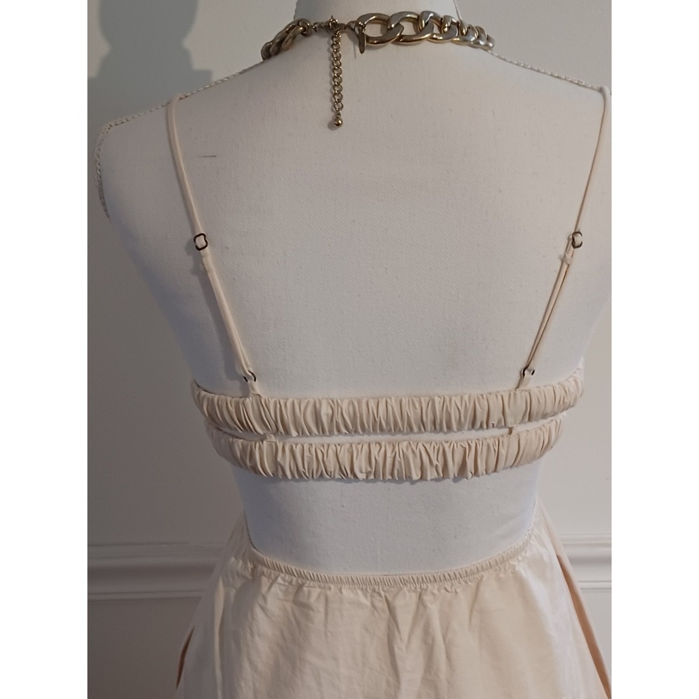 Free People Cream Smocked Bust Midi Sundress - Picture 6 of 10